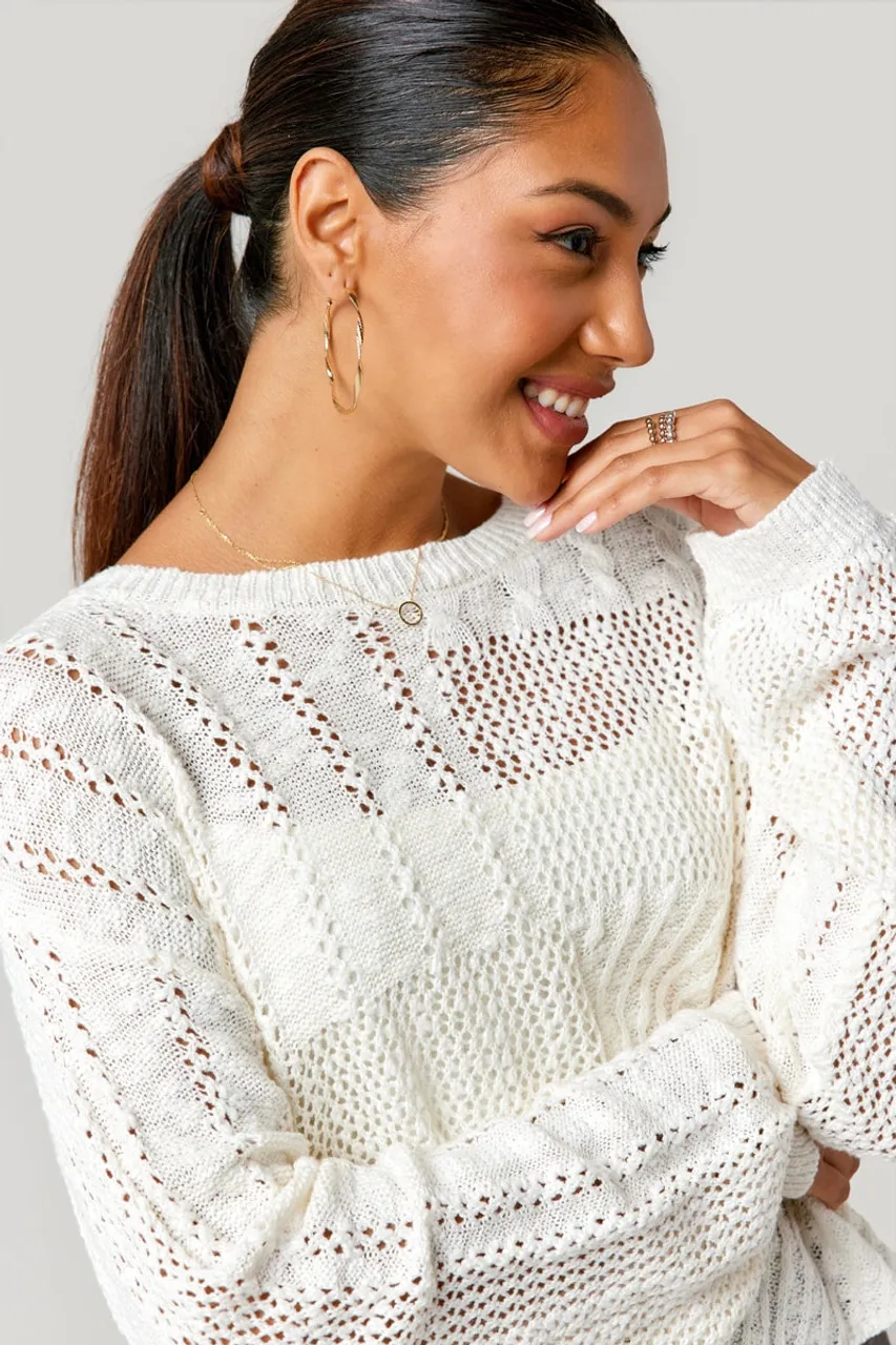 Lexi Mixed Knit Sweater