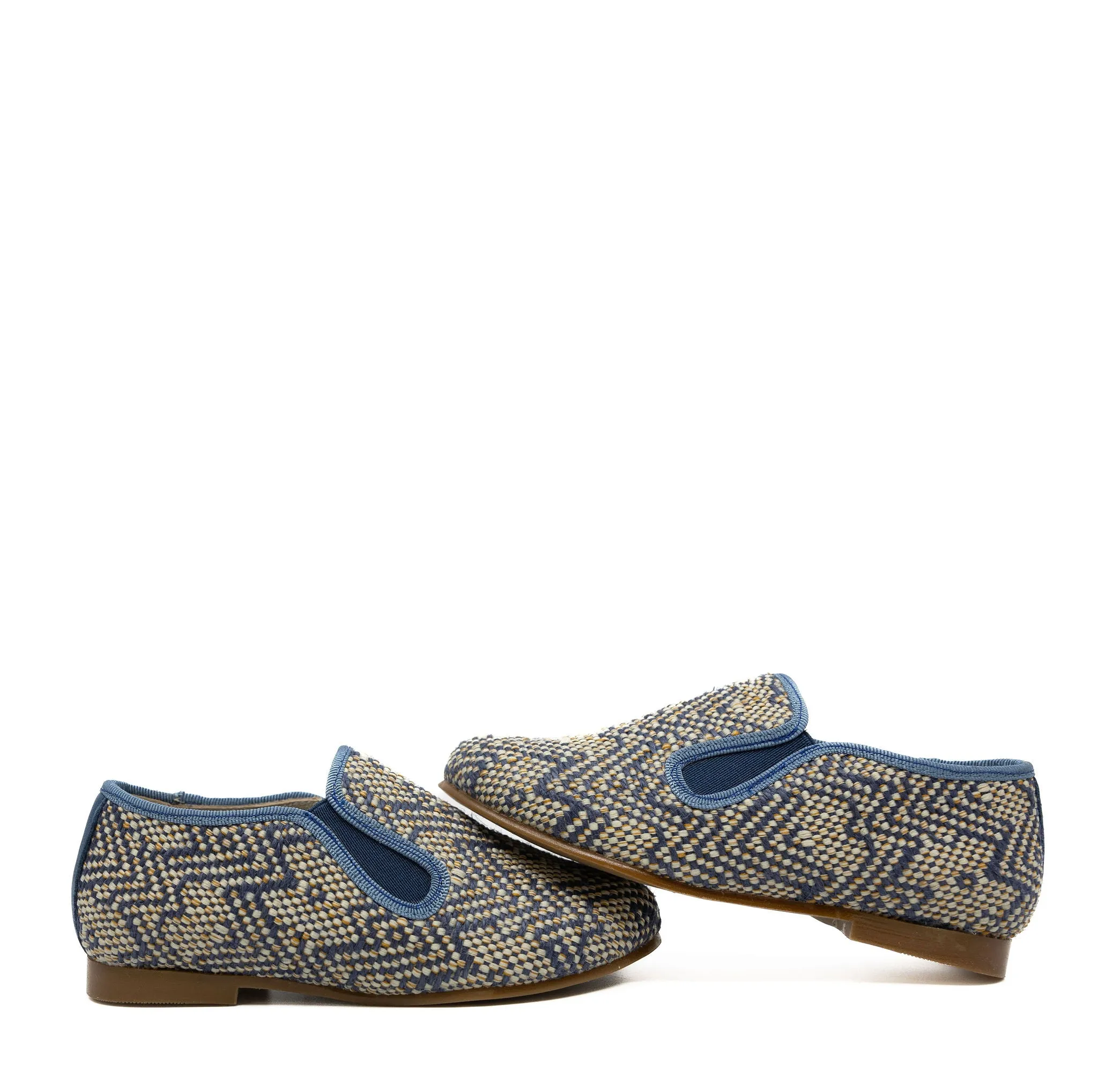 LMDI Navy Weave Smoking Loafer