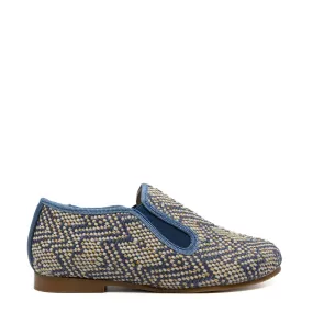 LMDI Navy Weave Smoking Loafer