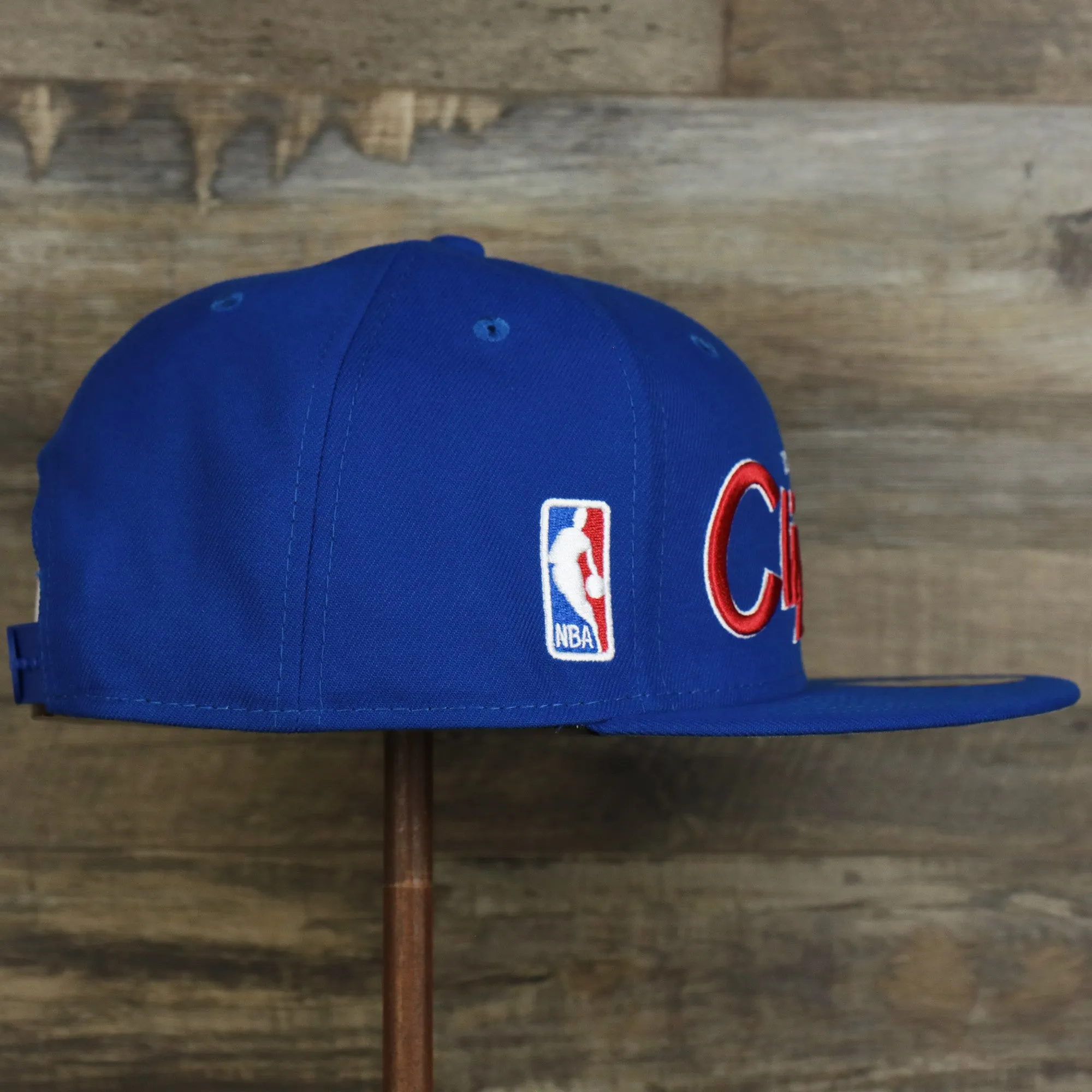 Los Angeles Clippers NBA Script Up Side Patch 9Fifty Snapback with Gray Undervisor | Blue OSFM