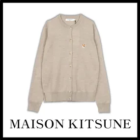 MAISON KITSUNE  |Street Style Logo Cardigans