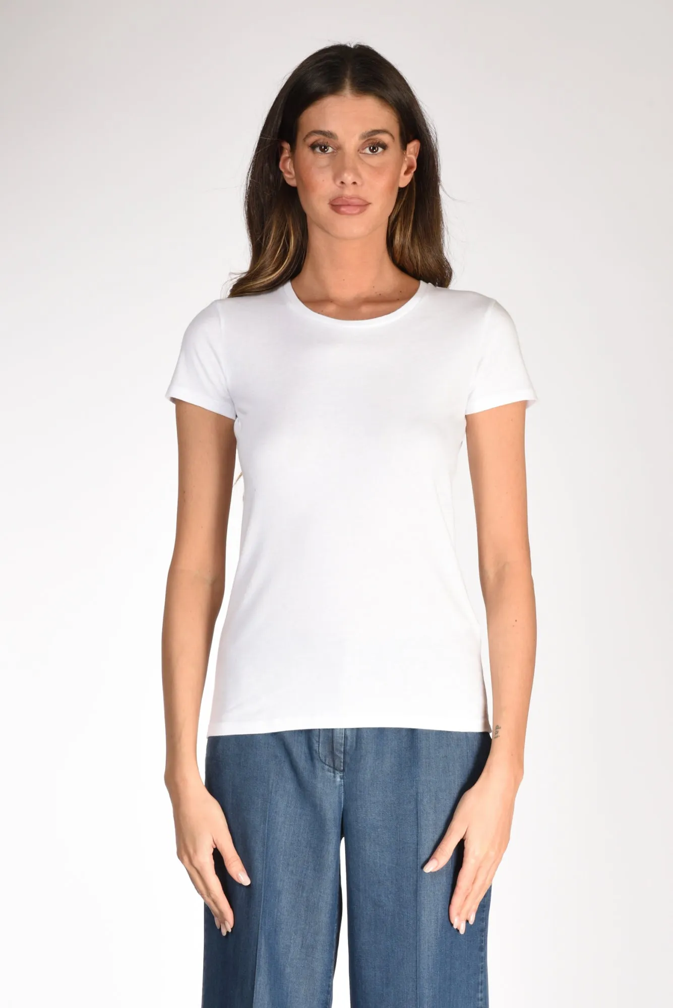 Majestic Filatures Paris Tshirt M. Corta Bianco Donna