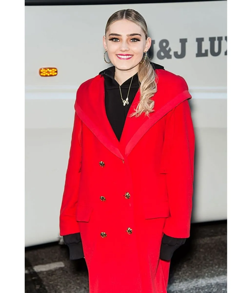 Meg Donnelly 100th Thanksgiving Day Red Coat