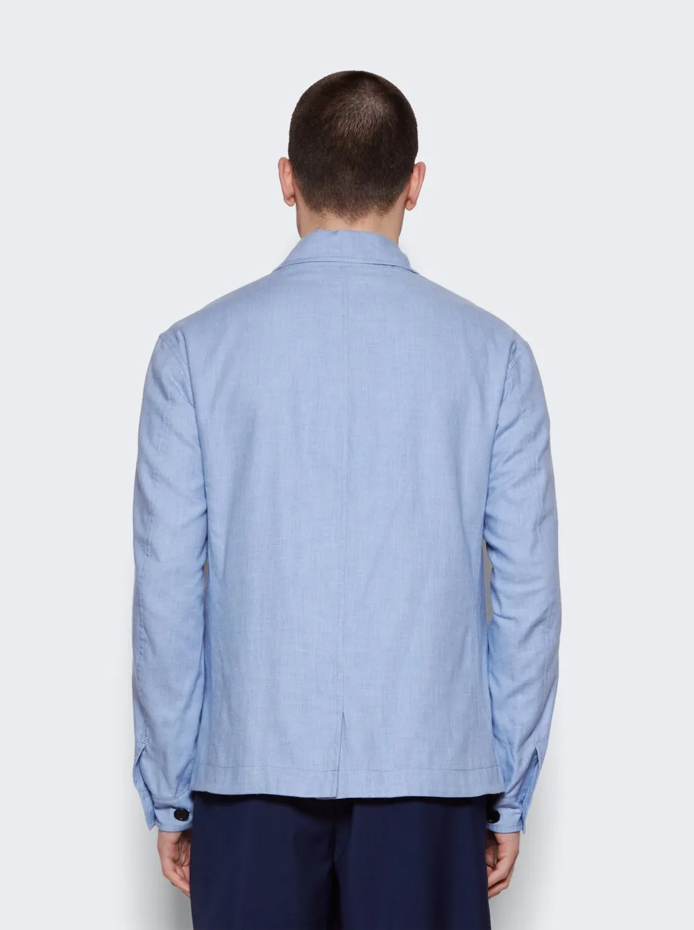 Meta Campania Collective   Julian Self Lined Shirt Jacket Chambray Blue 