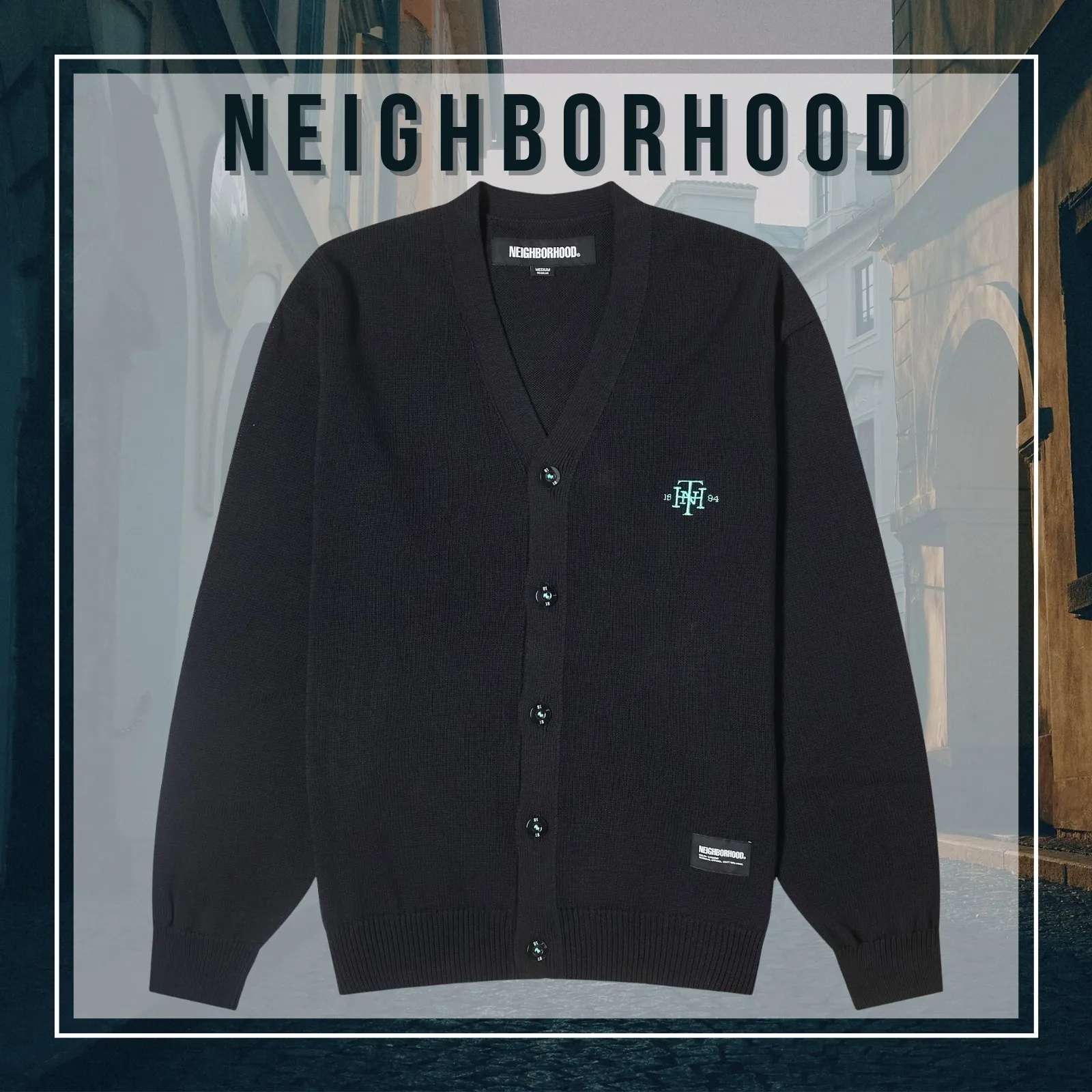 NEIGHBORHOOD  |Unisex Blended Fabrics Street Style Plain Logo Cardigans