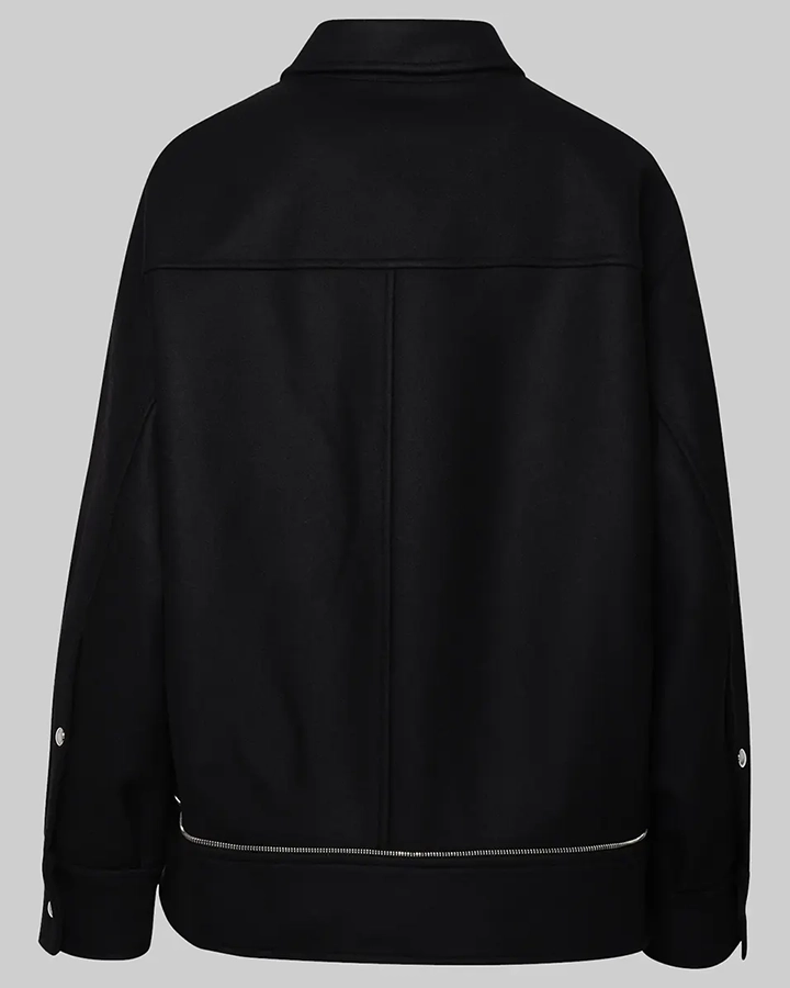 Nina Agdal Black Wool Jacket - William Jacket