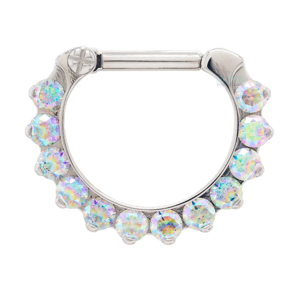Odyssey Clicker #5 with Faceted Gems - 16 ga. 1/4 post