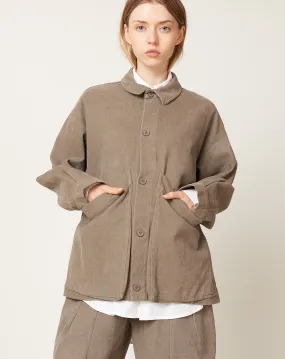 Panel Pocket Shirt Jacket in Umber