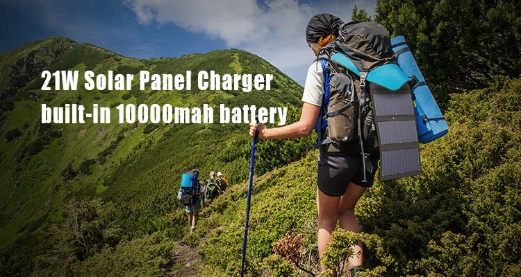 Panneau solaire 5V 21W avec batterie intégrée 5000mAh ALLPOWERS - APSP-002