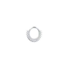 Pendiente piercing Daith Doble plata