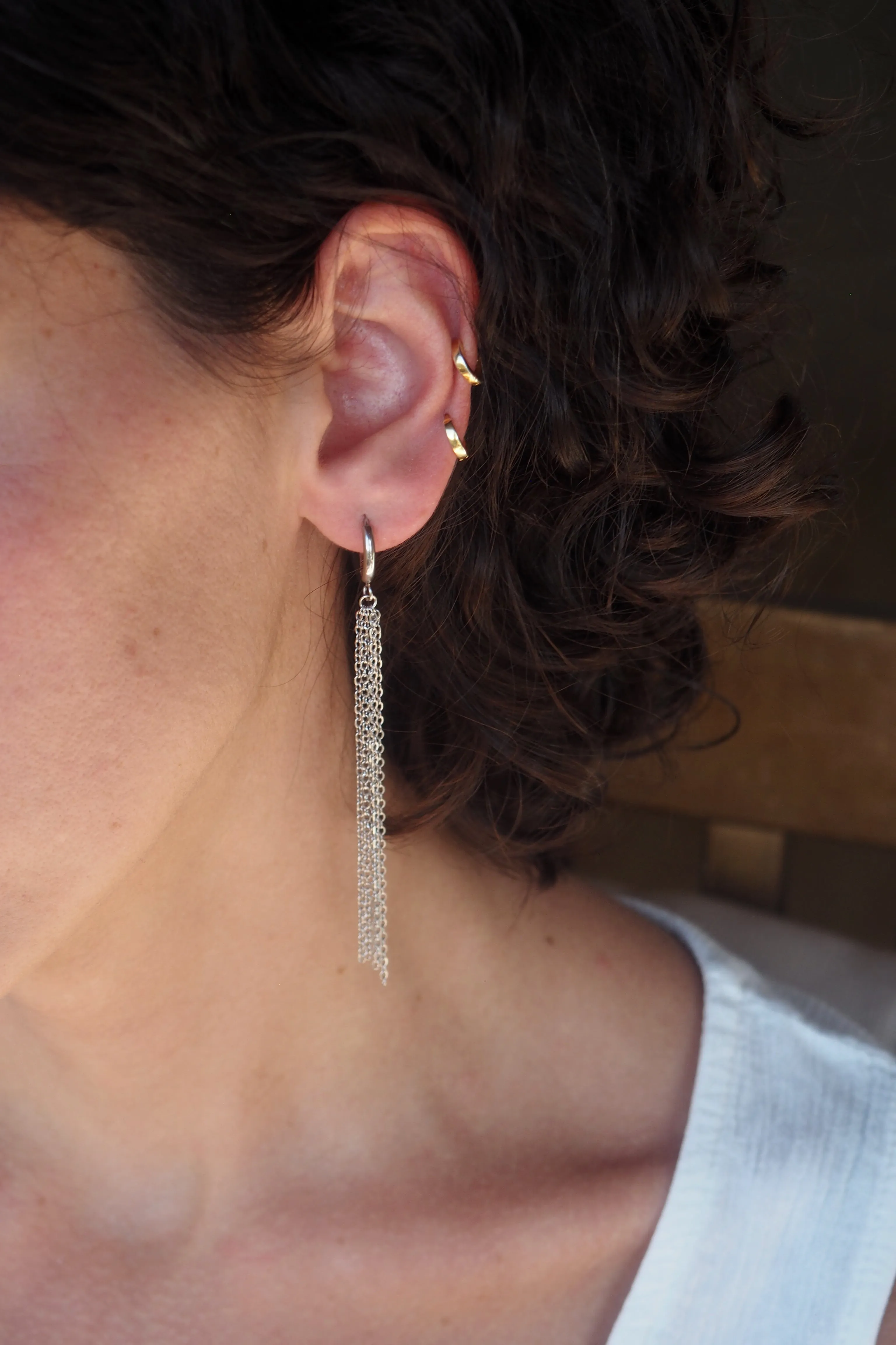 Pendientes CADENITAS PLATEADO