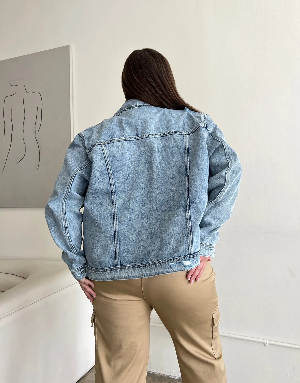 Plus Size Essential Denim Jacket