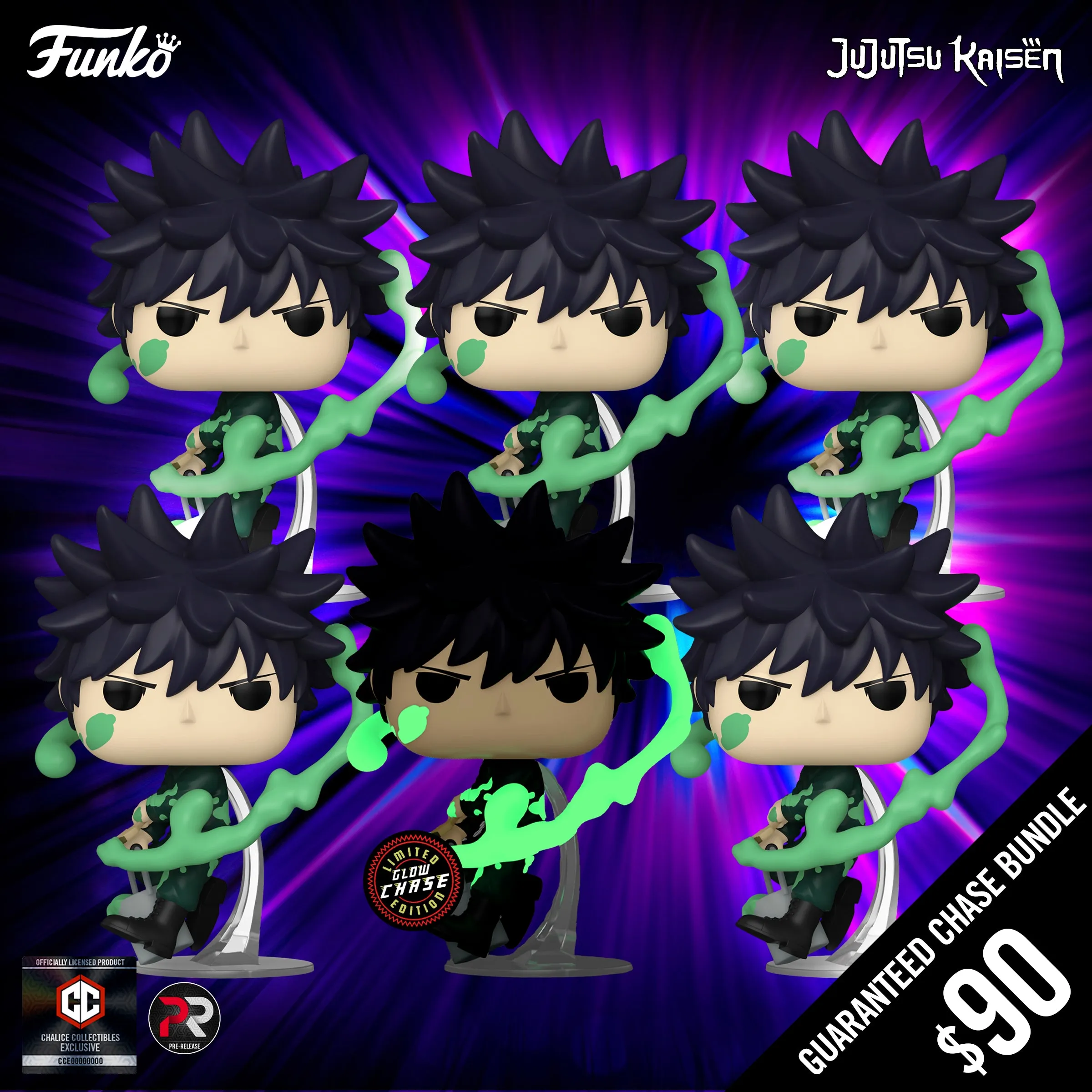 Pre-Order: Funko Pop! Chalice Exclusive: Jujutsu Kaisen: Megumi Fushiguro #1646 (Guaranteed Chase Bundle) (PR)