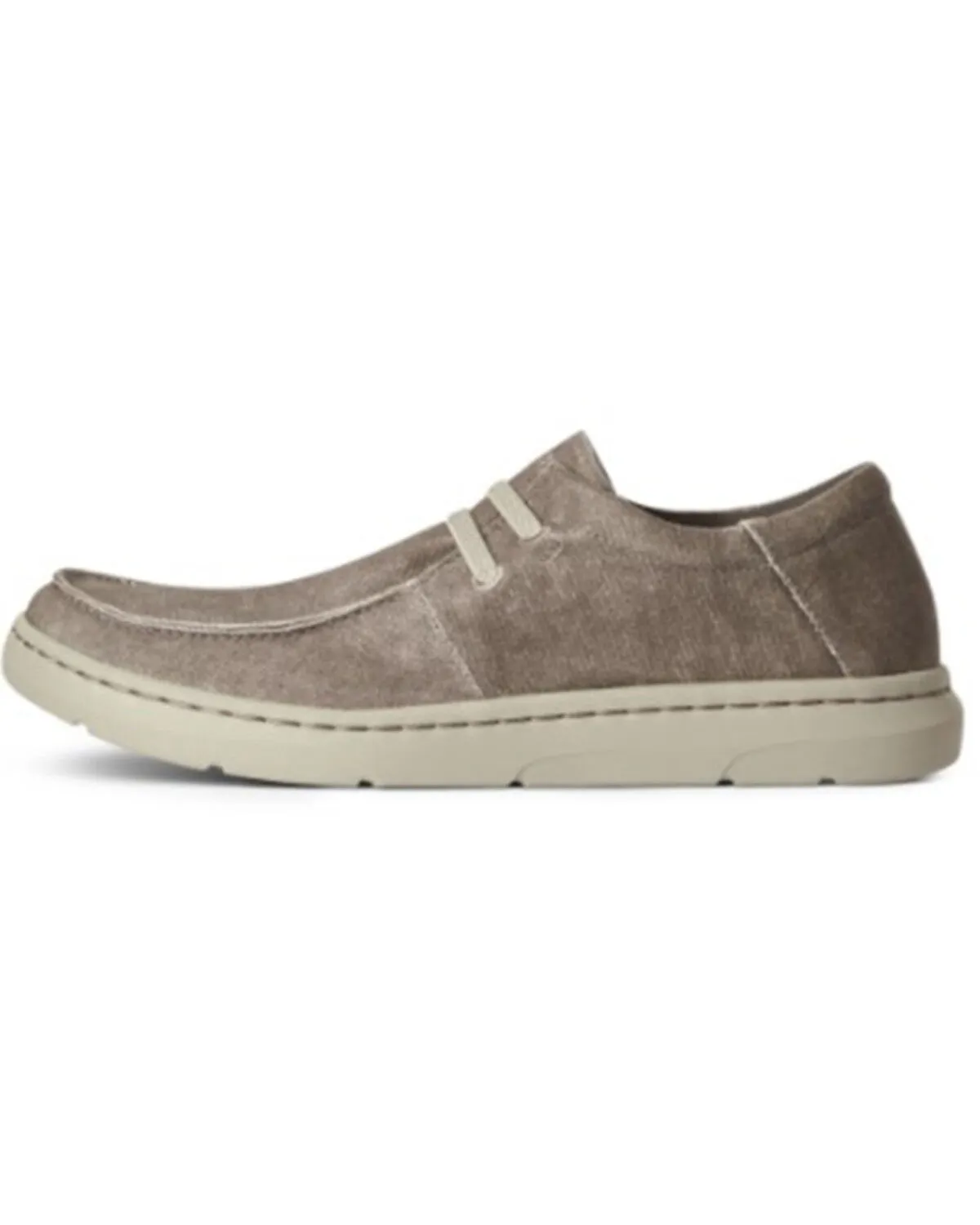 Product Name:  Ariat Men's Brown Canvas Casual Stretch Shoes - Moc Toe