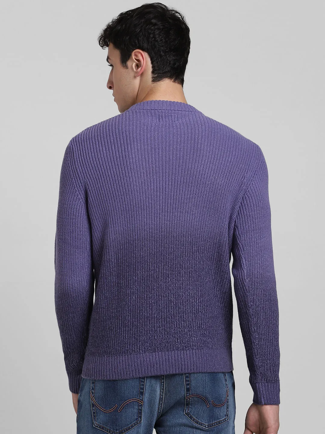 Purple Ombre Knitted Sweater