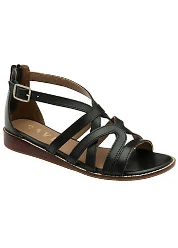 Ravel Black Leather Montrose Sandals | Kaleidoscope