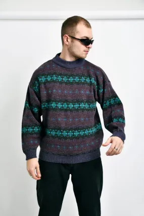 Retro 80s sweater men multi