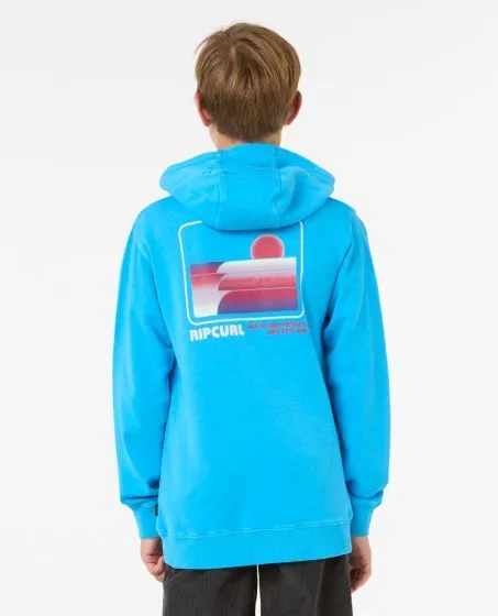 Rip Curl Surf Revival Boys Hoody - Blue Paint