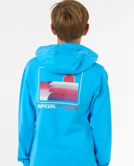 Rip Curl Surf Revival Boys Hoody - Blue Paint