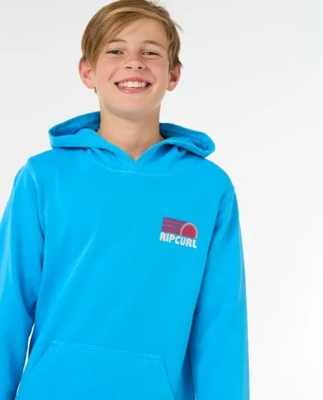 Rip Curl Surf Revival Boys Hoody - Blue Paint