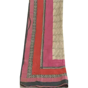 Sanskriti Vintage Long Dupatta Stole 100% Pure Silk Hand-Block Printed Scarves