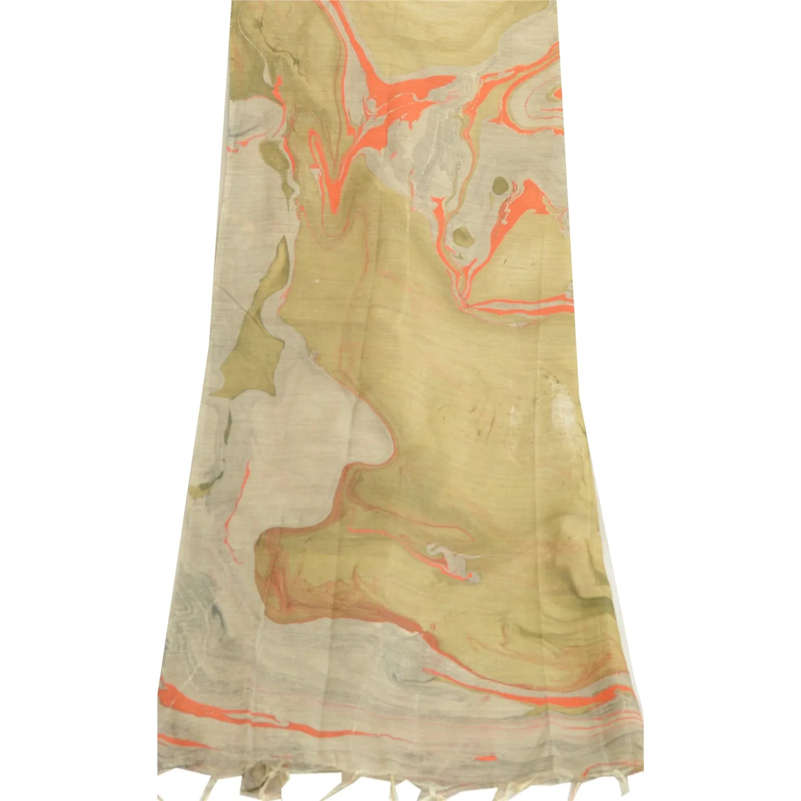 Sanskriti Vintage Long Dupatta/Stole Handloom Cotton Hijab Printed Wrap Scarves