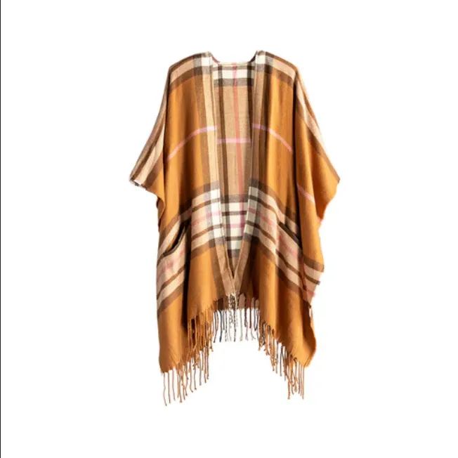 Shiraleah Luca Plaid Cape Shawl