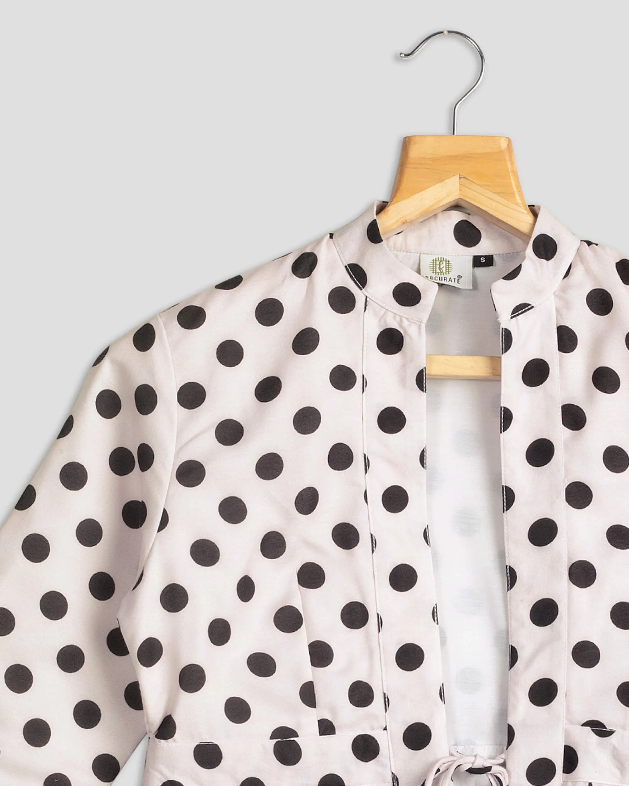 Smart Polka Dots Frill Jacket For Women