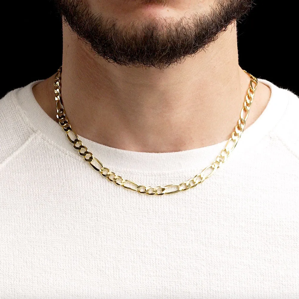 Solid Gold Figaro Chain 6.5mm