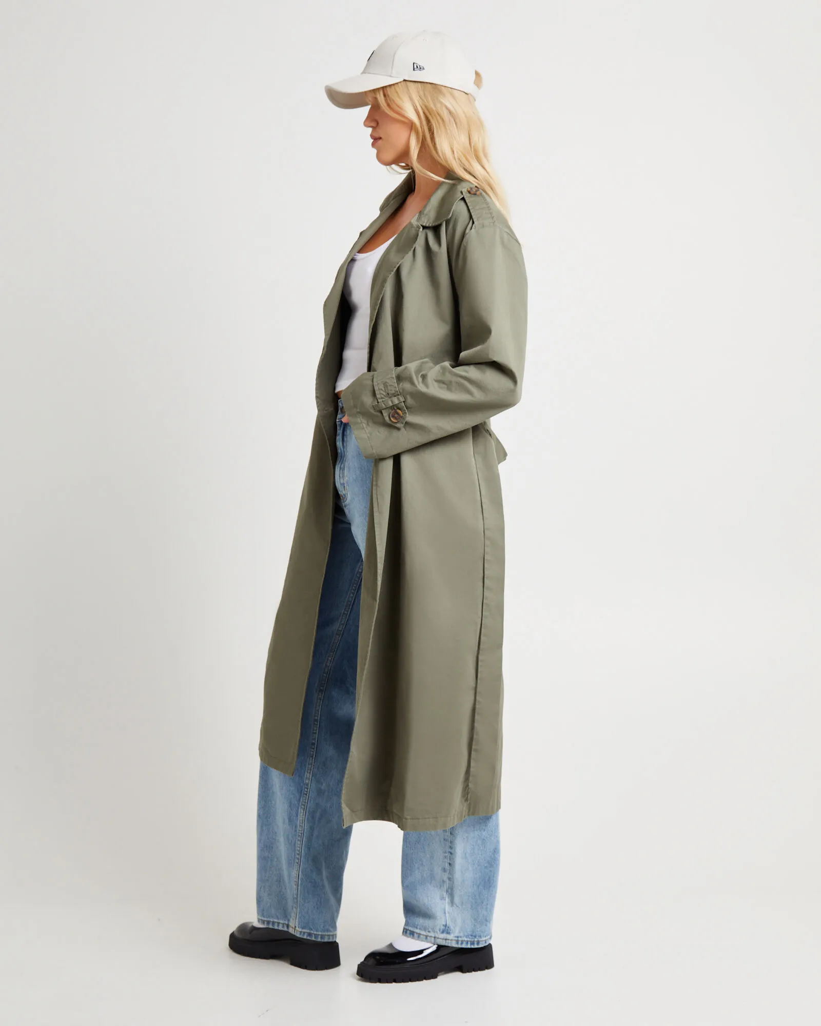 Subtitled Tamika Trench Coat Olive