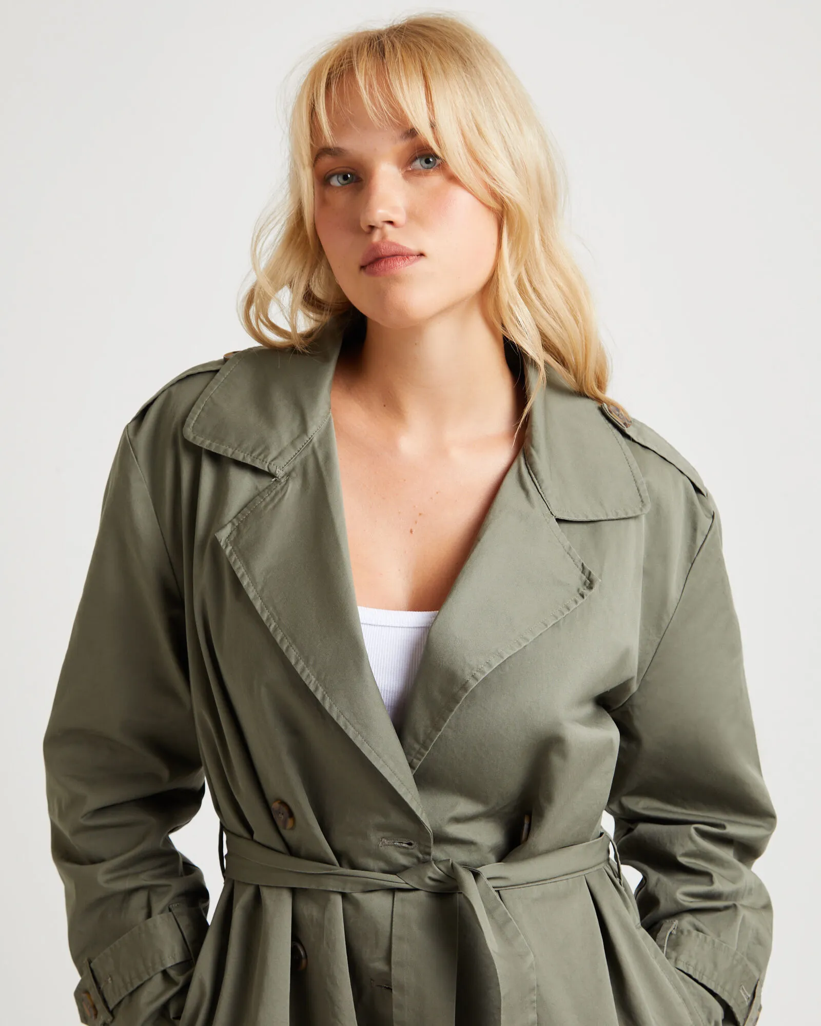 Subtitled Tamika Trench Coat Olive