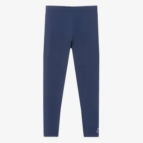 Teen Girls Navy Blue Cotton Leggings