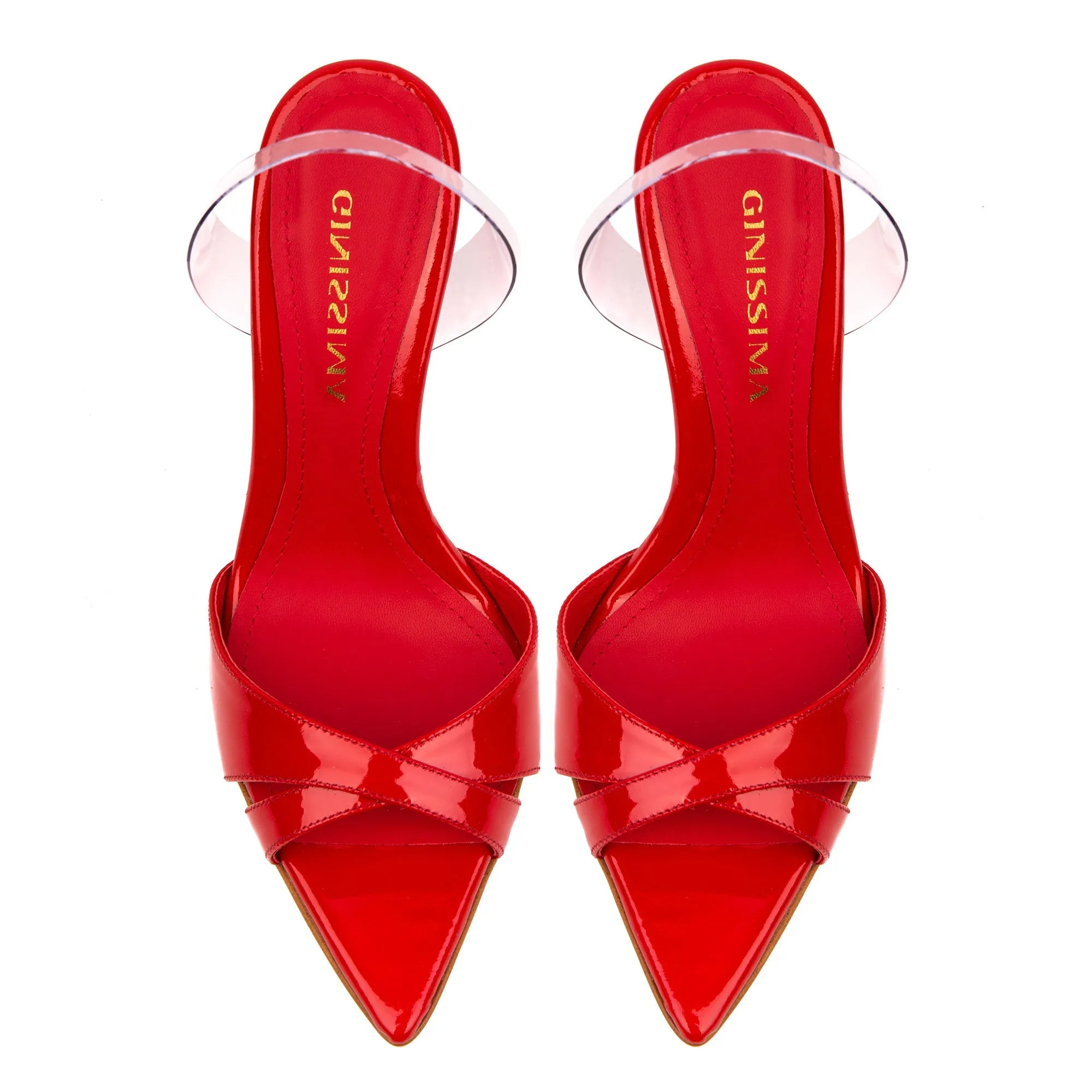 Thea Bloody Red Patent Leather Sandals