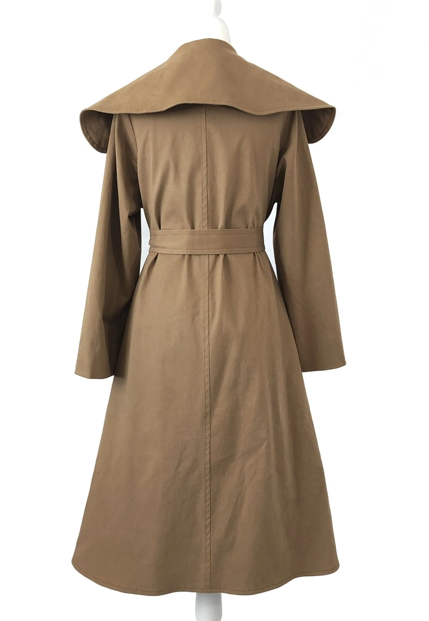 Twill Cape Collar Trench Coat