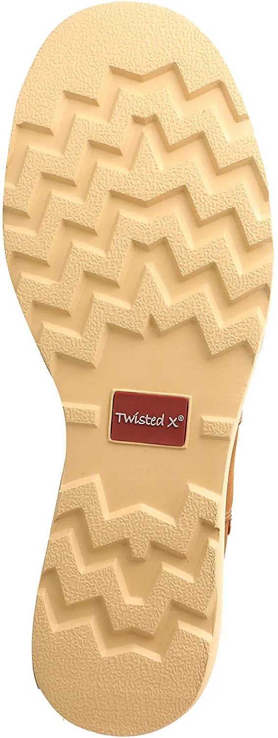 Twisted X Mens 4 Work Chelsea Wedge Sole Boot, Oiled Saddle, 9.5 M