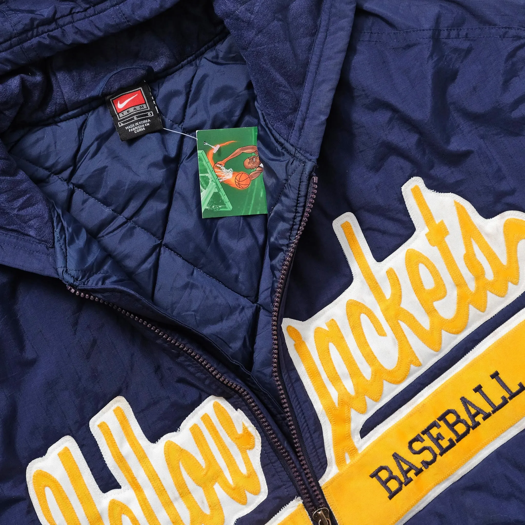 Vintage Nike Yellow Jacket Baseball Jacket XLarge