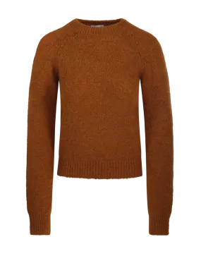 WOMAN DRIES VAN NOTEN ORANGE ALPACA TEXAS SWEATER