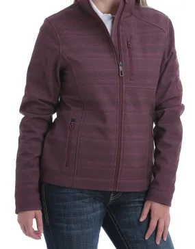 Womens Cinch Burgundy Print Bonded Jacket