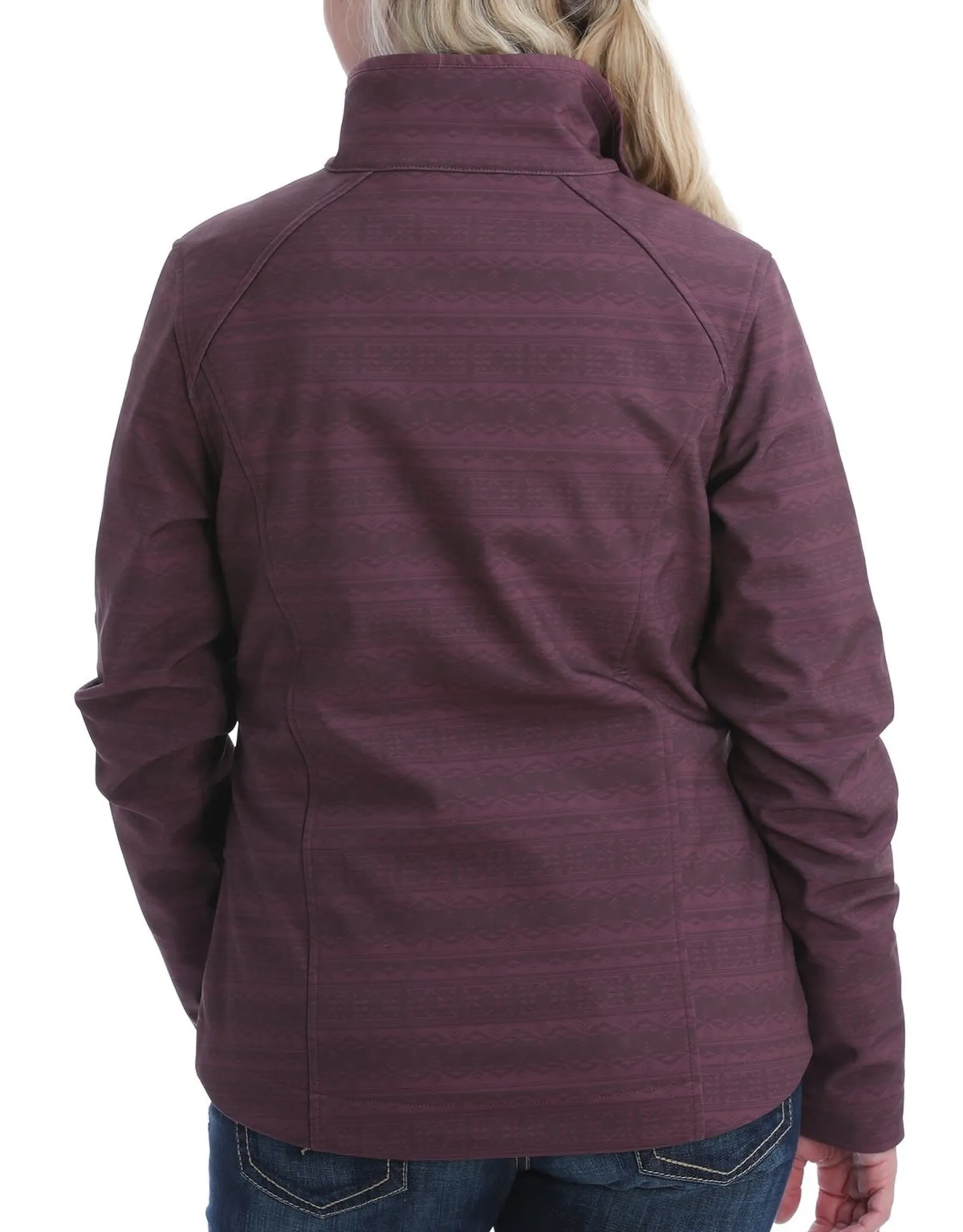 Womens Cinch Burgundy Print Bonded Jacket