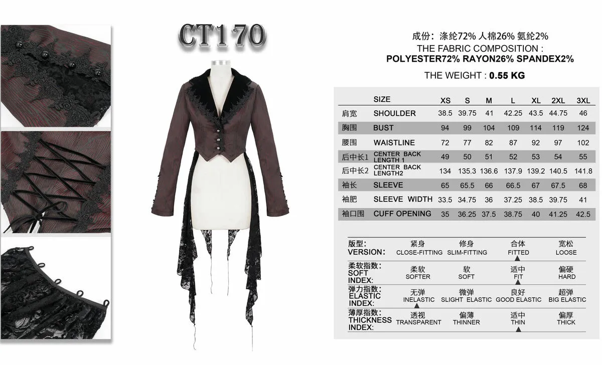 women's coat DEVIL FASHION - CT170  -  Metal-shop