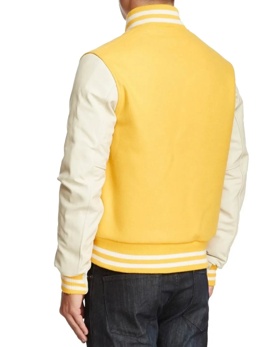 Yellow and White Varsity Jacket - William Jacket