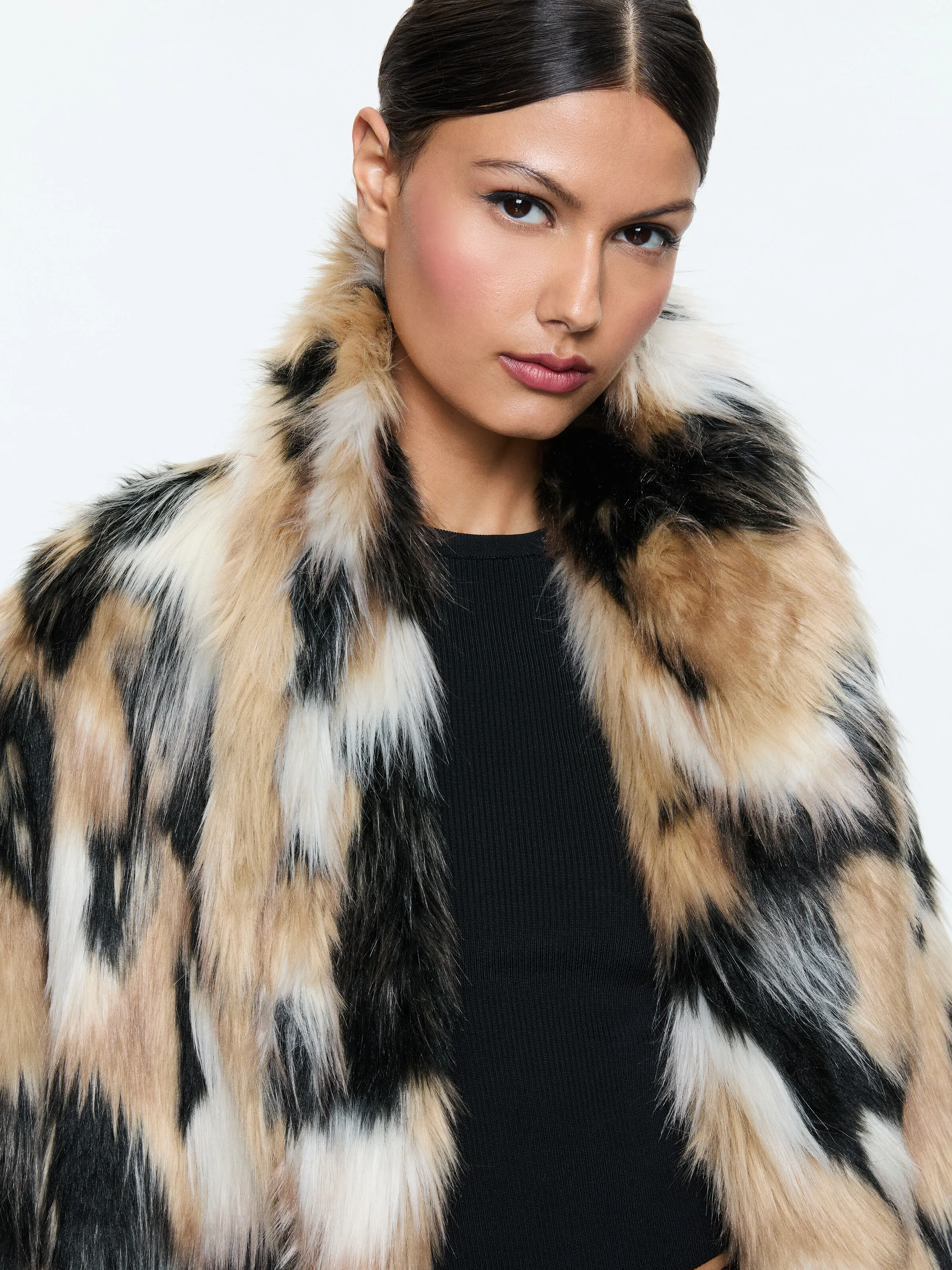 YETTA DROP SHOULDER FAUX FUR MAXI COAT