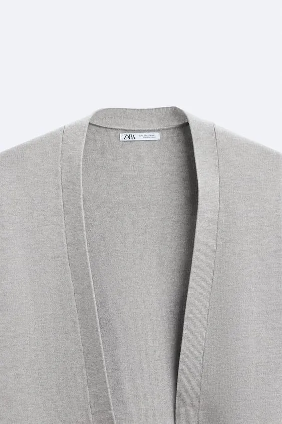 ZARA  |Plain Logo Cardigans