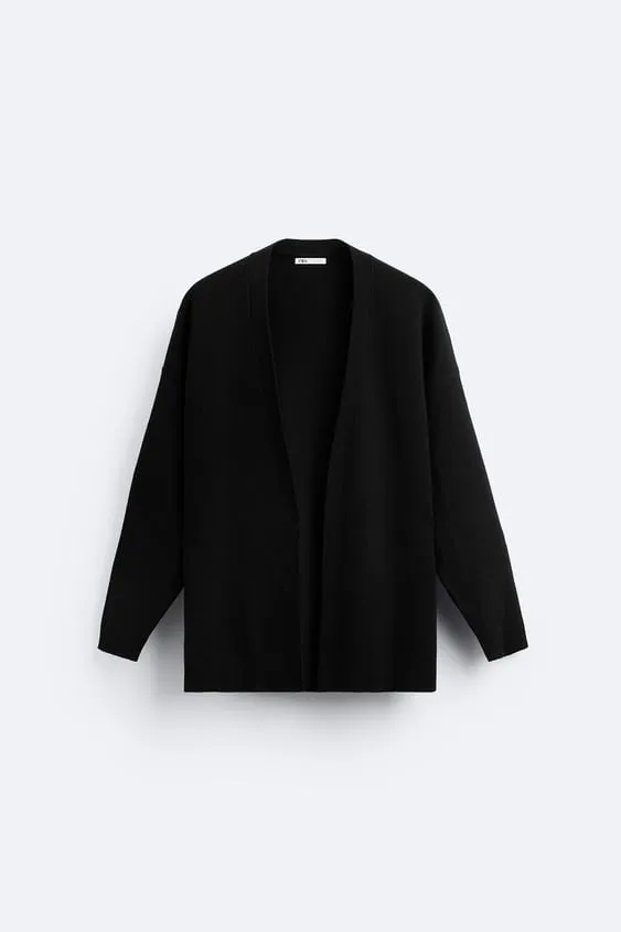 ZARA  |Plain Logo Cardigans